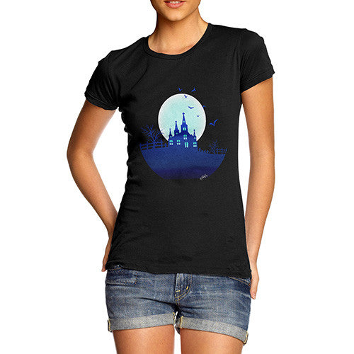 Women's Haunted Mansion On the Hill T-Shirt