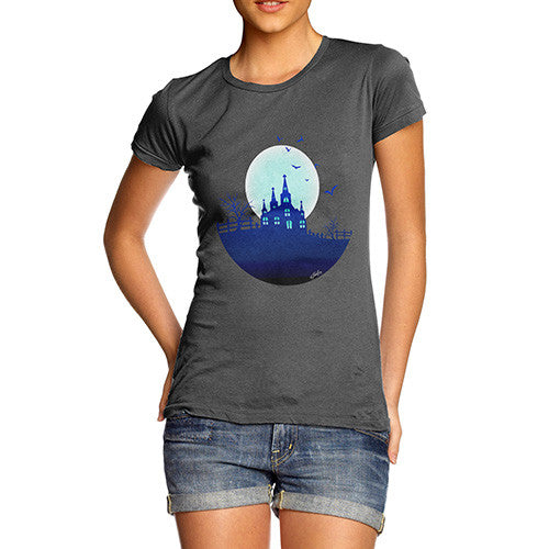 Women's Haunted Mansion On the Hill T-Shirt