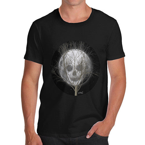 Men's Full Moon Skull Tree T-Shirt