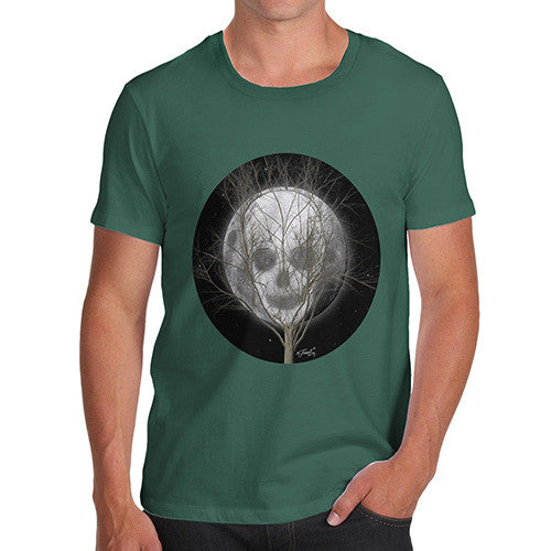 Men's Full Moon Skull Tree T-Shirt