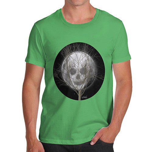 Men's Full Moon Skull Tree T-Shirt