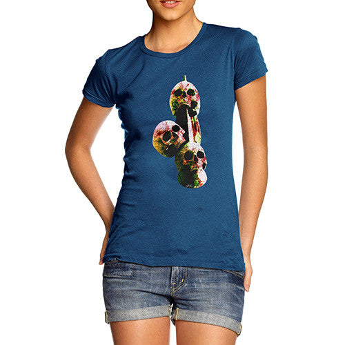 Women's Skulls On A Spike T-Shirt