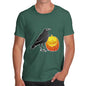 Men's Halloween Black Crow and Pumpkin T-Shirt