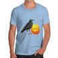 Men's Halloween Black Crow and Pumpkin T-Shirt