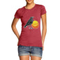 Women's Halloween Black Crow and Pumpkin T-Shirt