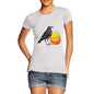 Women's Halloween Black Crow and Pumpkin T-Shirt