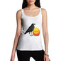 Women's Halloween Black Crow and Pumpkin Tank Top