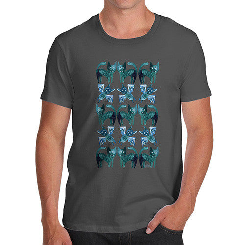 Men's Black Kitty and Bats T-Shirt