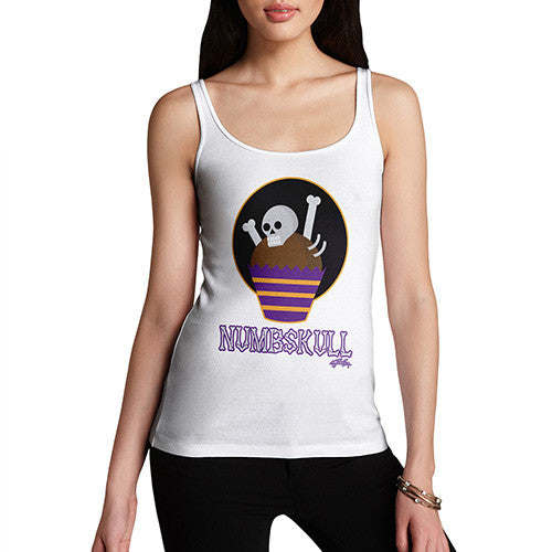 Women's Halloween Numbskull Skeleton Tank Top
