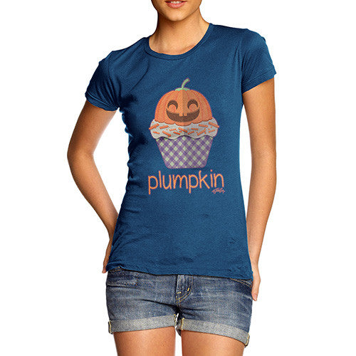 Women's Halloween Pumpkin Cupcake T-Shirt