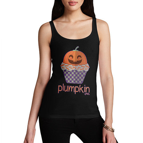 Women's Halloween Pumpkin Cupcake Tank Top