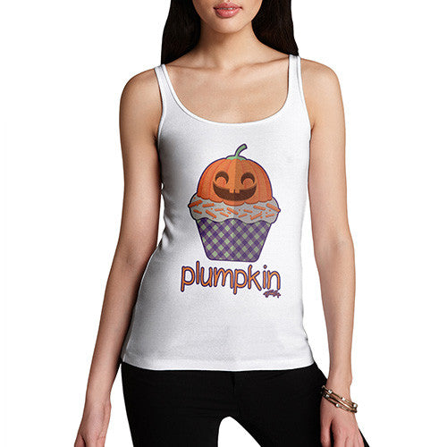 Women's Halloween Pumpkin Cupcake Tank Top