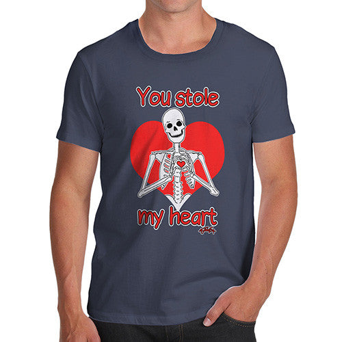 Men's Skeleton You Stole My Heart T-Shirt