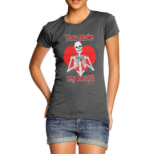 Women's Skeleton You Stole My Heart T-Shirt