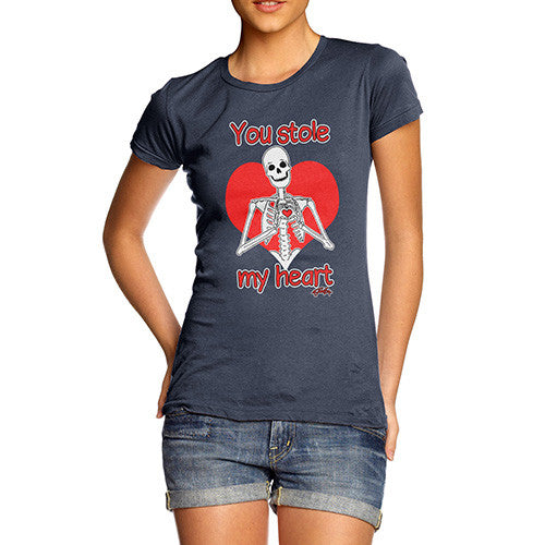 Women's Skeleton You Stole My Heart T-Shirt