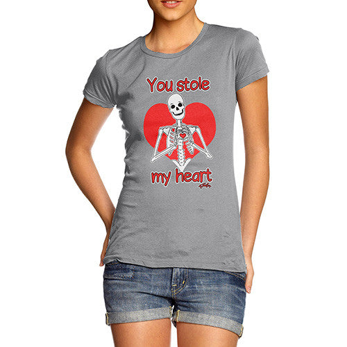 Women's Skeleton You Stole My Heart T-Shirt