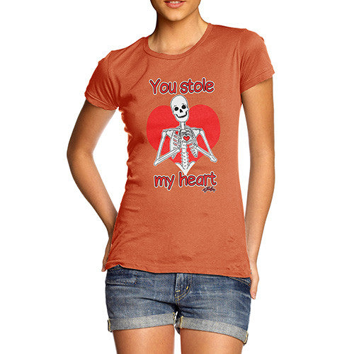 Women's Skeleton You Stole My Heart T-Shirt