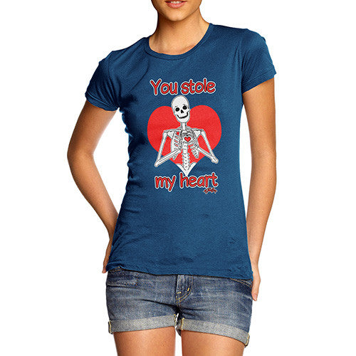 Women's Skeleton You Stole My Heart T-Shirt