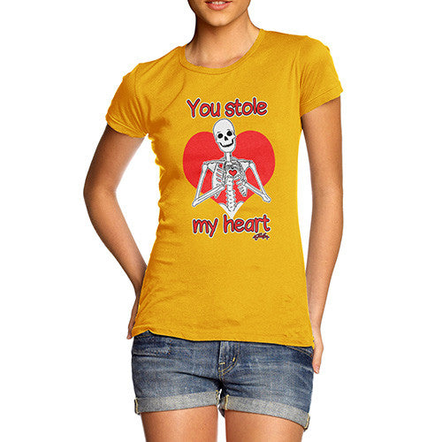 Women's Skeleton You Stole My Heart T-Shirt