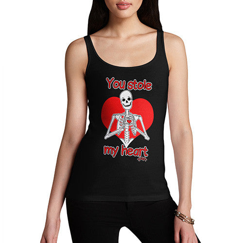 Women's Skeleton You Stole My Heart Tank Top