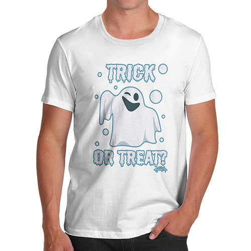 Men's Trick or Treat Spooky Ghost T-Shirt