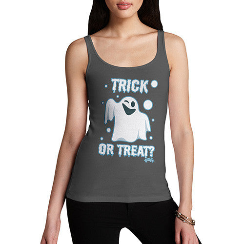 Women's Trick or Treat Spooky Ghost Tank Top