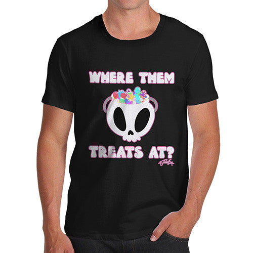 Men's Halloween Where Them Treats At T-Shirt