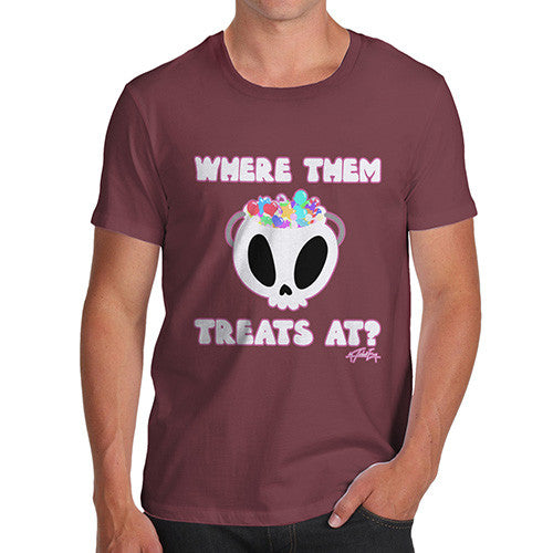 Men's Halloween Where Them Treats At T-Shirt