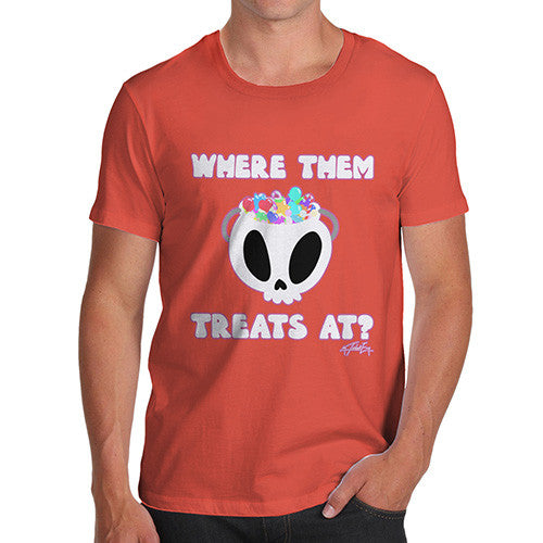 Men's Halloween Where Them Treats At T-Shirt