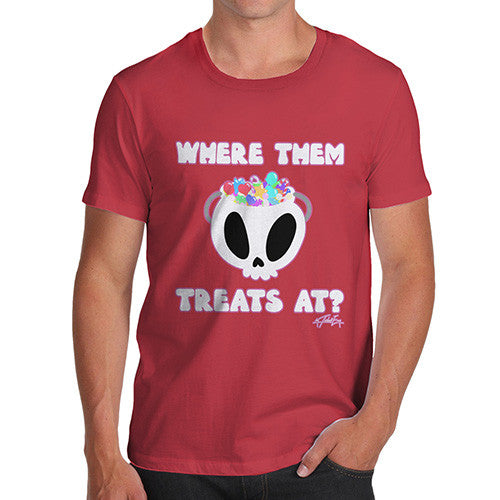 Men's Halloween Where Them Treats At T-Shirt