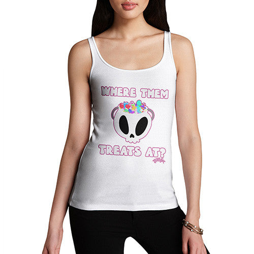 Women's Halloween Where Them Treats At Tank Top