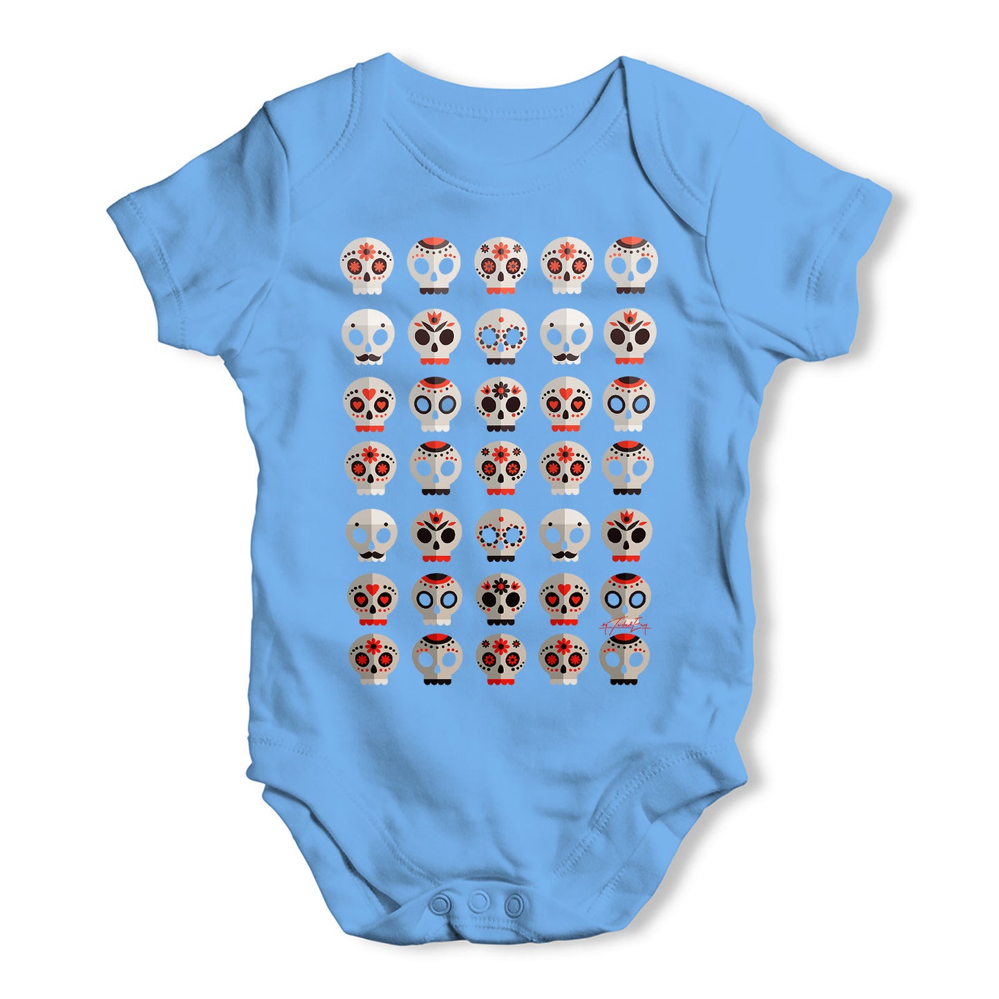 Sugar Candy Skulls Baby Grow Bodysuit