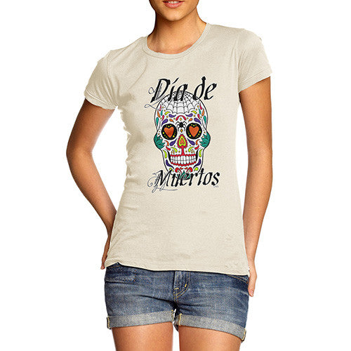 Women's Dia De Muertos Day Of The Dead Skull T-Shirt