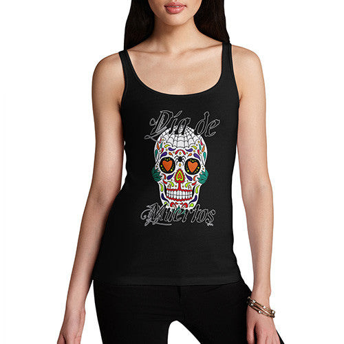 Women's Dia De Muertos Day Of The Dead Skull Tank Top