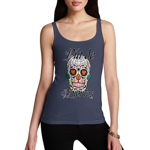 Women's Dia De Muertos Day Of The Dead Skull Tank Top