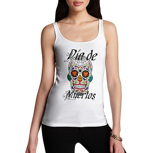 Women's Dia De Muertos Day Of The Dead Skull Tank Top