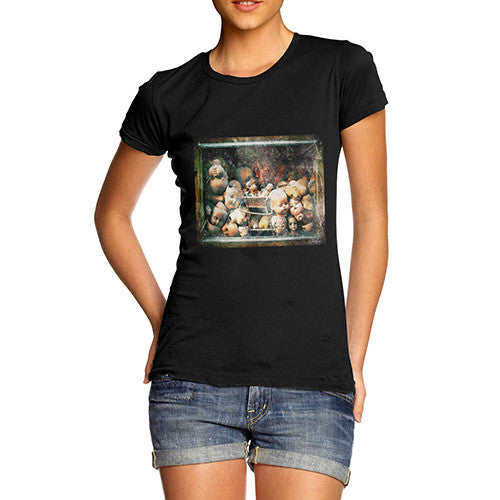 Women's Creepy Dolls Heads T-Shirt