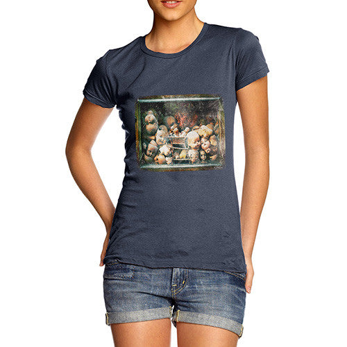 Women's Creepy Dolls Heads T-Shirt