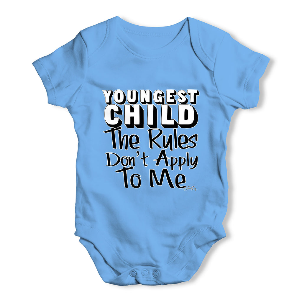 Youngest Child Rules Don't Apply To me Baby Grow Bodysuit
