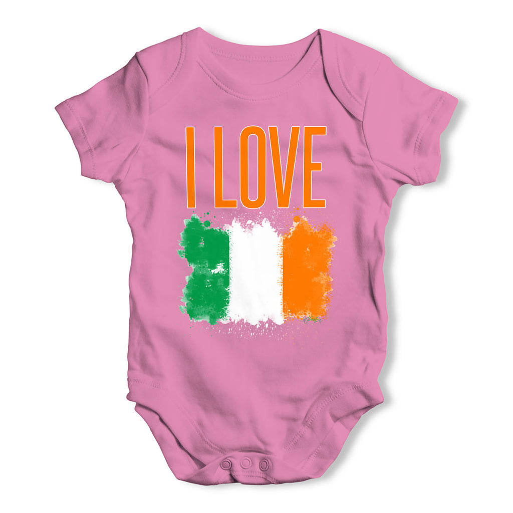 I Love Ireland Baby Grow Bodysuit