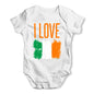 I Love Ireland Baby Grow Bodysuit