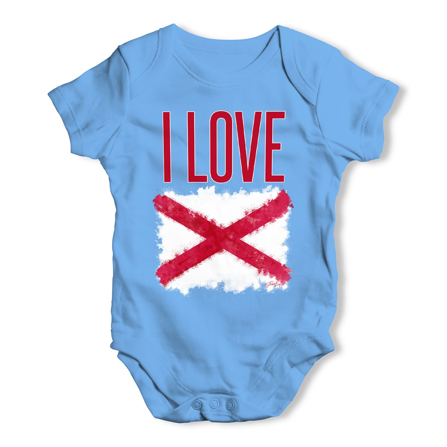 I Love Northern Ireland St Patrick's Baby Grow Bodysuit