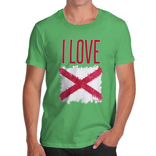 Men's I Love Northern Ireland St Patrick's Saltire T-Shirt