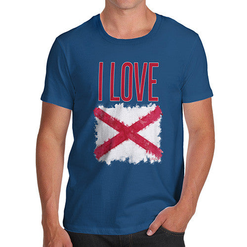 Men's I Love Northern Ireland St Patrick's Saltire T-Shirt