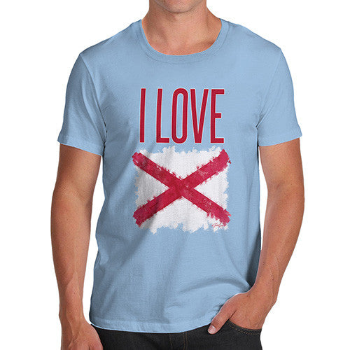 Men's I Love Northern Ireland St Patrick's Saltire T-Shirt