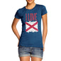 Women's I Love Northern Ireland St Patrick's Saltire T-Shirt