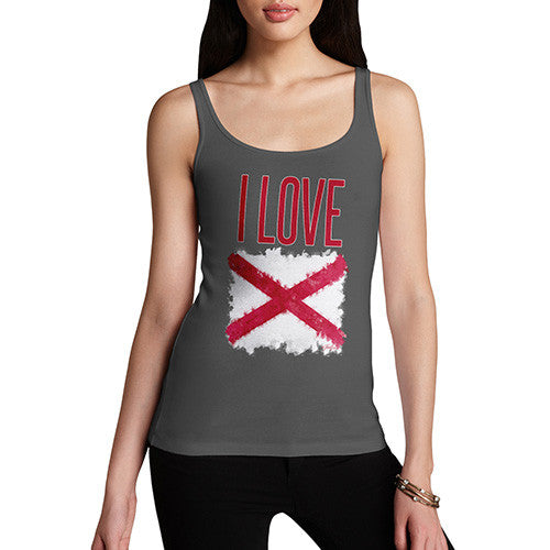 Women's I Love Northern Ireland St Patrick's Saltire Tank Top