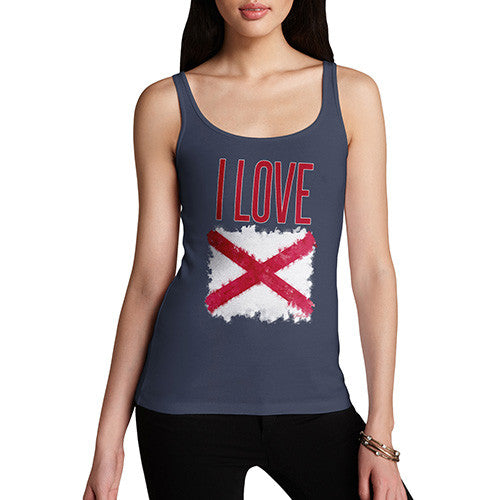 Women's I Love Northern Ireland St Patrick's Saltire Tank Top