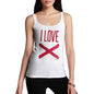 Women's I Love Northern Ireland St Patrick's Saltire Tank Top