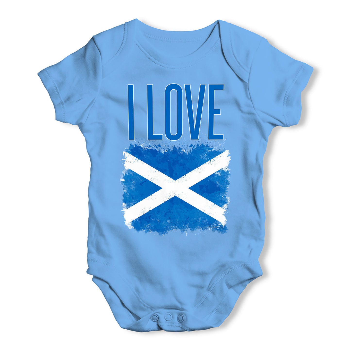 I Love Scotland Baby Grow Bodysuit